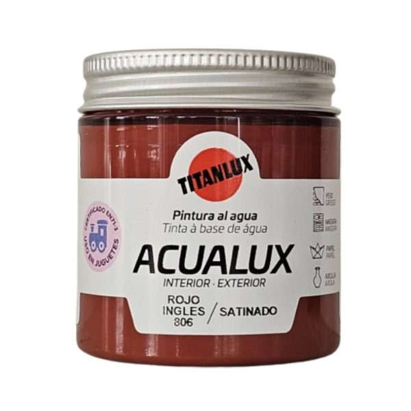 ACUALUX Ακρυλικό Χρώμα Νερού TITAN ROJO INGLES 806