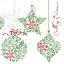 Green & red Graphic Snowflakes SLGW-012603