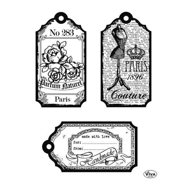 Silicone Stamps Tags Paris 400312200