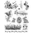 Silicone Stamps Springtime and Easter Bunnies 400301400