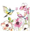 products watercolour birds flowers sdog 017501