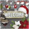 products welcome santa grey 33310586