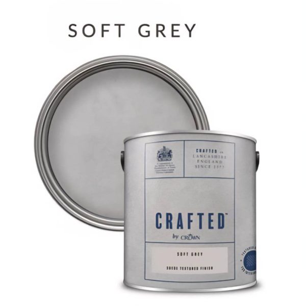 Suede Textured Matt Finish CRAFTED by Crown SOFT GREY 280388