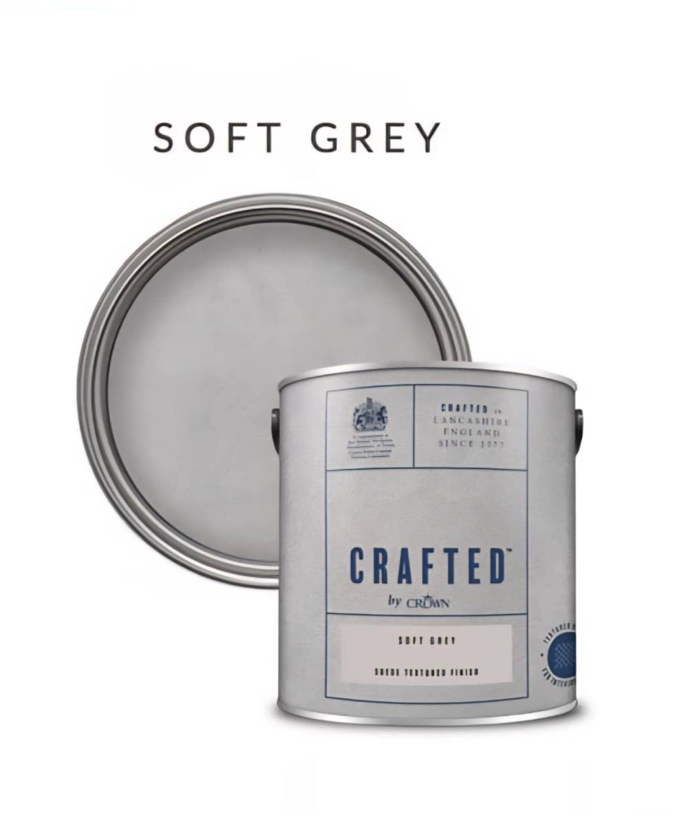 Suede Textured Matt Finish CRAFTED by Crown SOFT GREY 280388