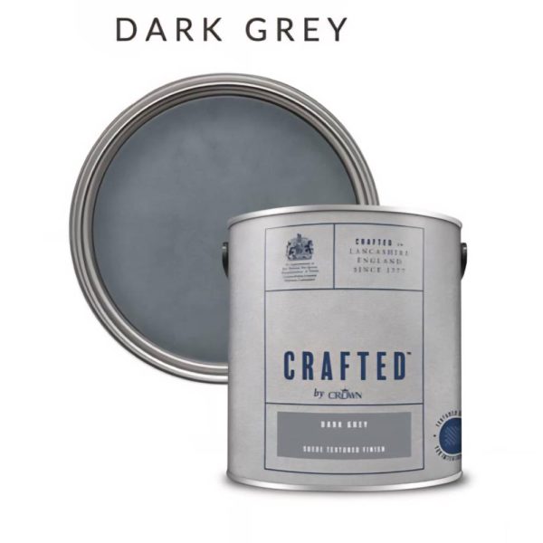 Suede Textured Matt Finish CRAFTED by Crown DARK GREY 280385