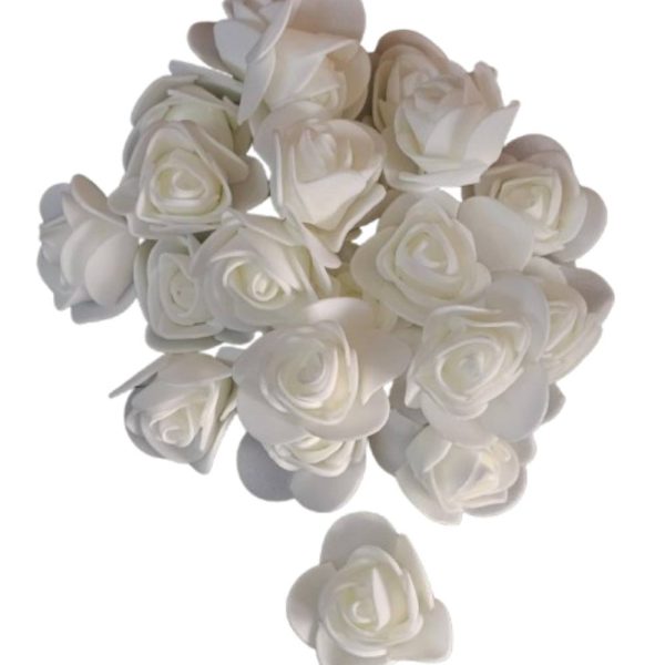 Τριανταφυλλάκι λευκό-ιβουάρ foam 40470